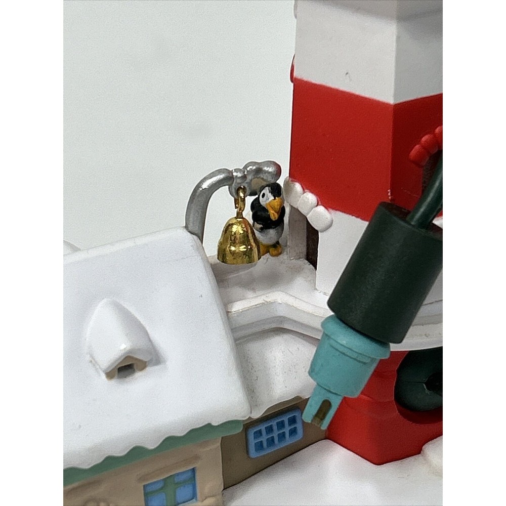 Hallmark Keepsake Ornament Lighthouse Greetings Flashing Light Tree Mr Mrs Claus - Picture 6 of 9